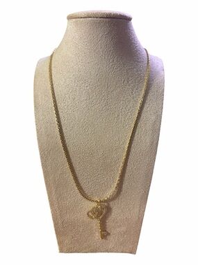 14 k Gold  Plated Heart Key Pendant Necklace